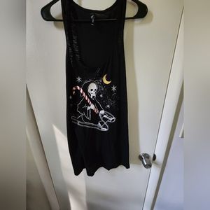 Torrid Black Skellington Christmas Sleep Wear Tanktop